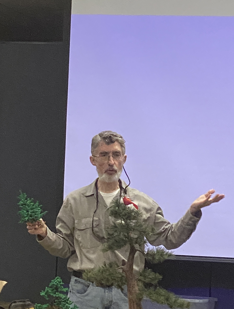 October 2024 Bonsai Meeting: proper branch placement - Jeff, Mame/Shohin development - Steve, Autumn activities - Les